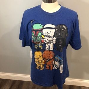 Star Wars brand men’s tshirt size large. Blue used condition
